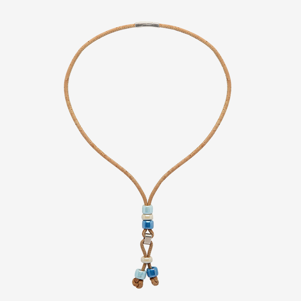 schicke Halskette aus Kork, nachhaltiger Modeschmuck